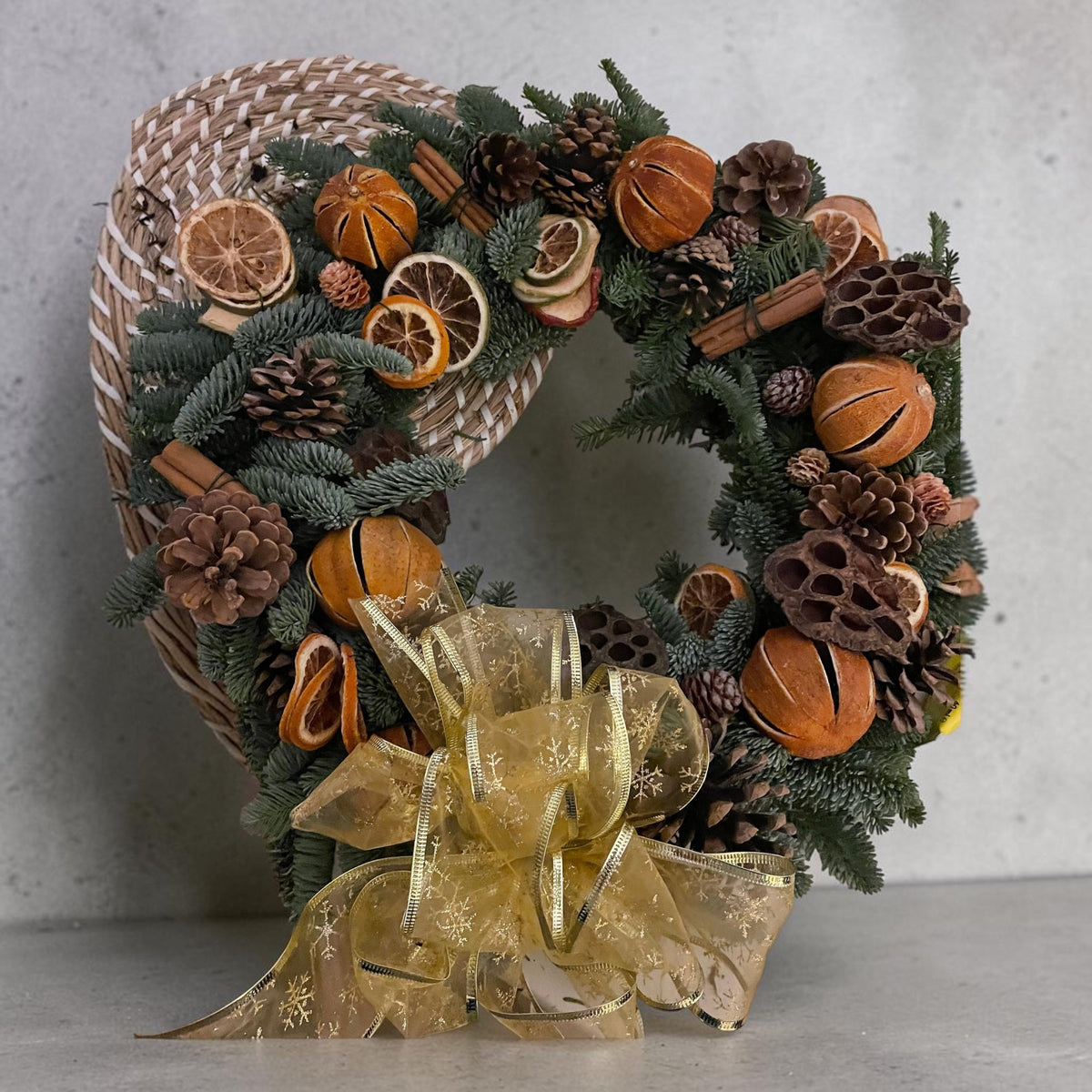 Orange Delight Real Wreath 40cm