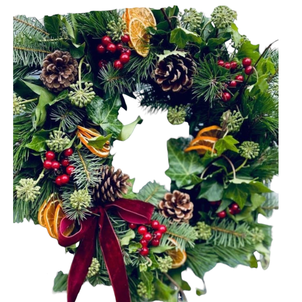 40cm Mixed Follage Wreath